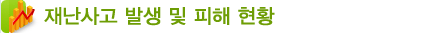 재난사고 발생 및 피해 현황